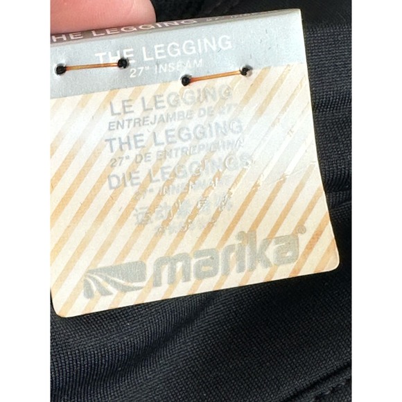 Marika gray black white color block chill Tek athletic leggings size Small - Picture 8 of 11